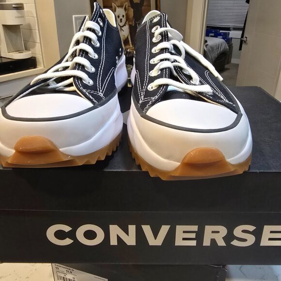 Converse Run Star Hike Low top men's Sneakers 168816C black Canvas SIZE 12 NEW - Picture 6 of 11